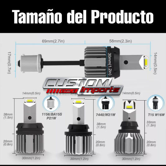 Ampolletas LED Reversa 5.600lm - Custom imports store